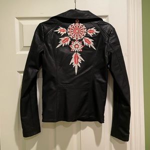Miss Me Faux Leather Jacket